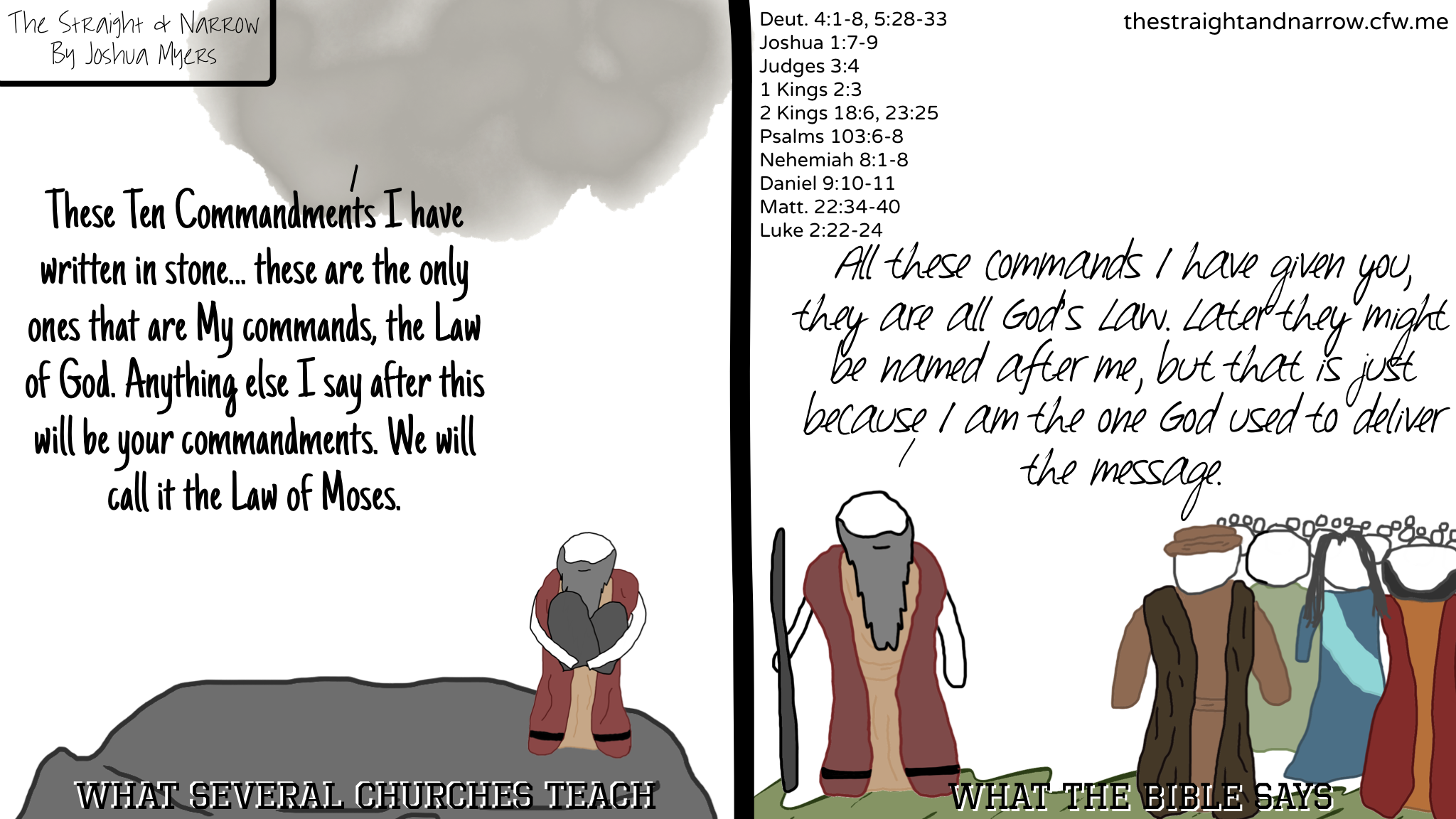 Church vs. Bible #017 – Law of Moses vs. Law of God