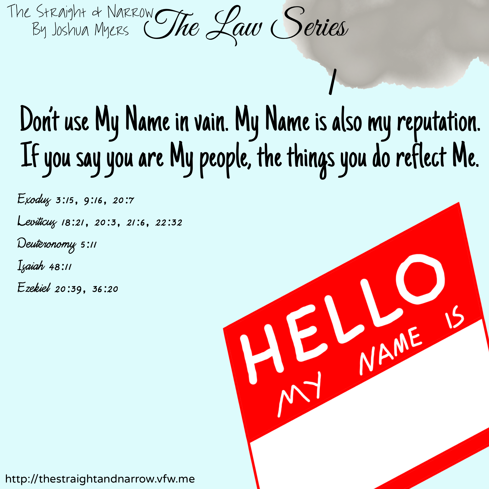 Do not take His Name in vain