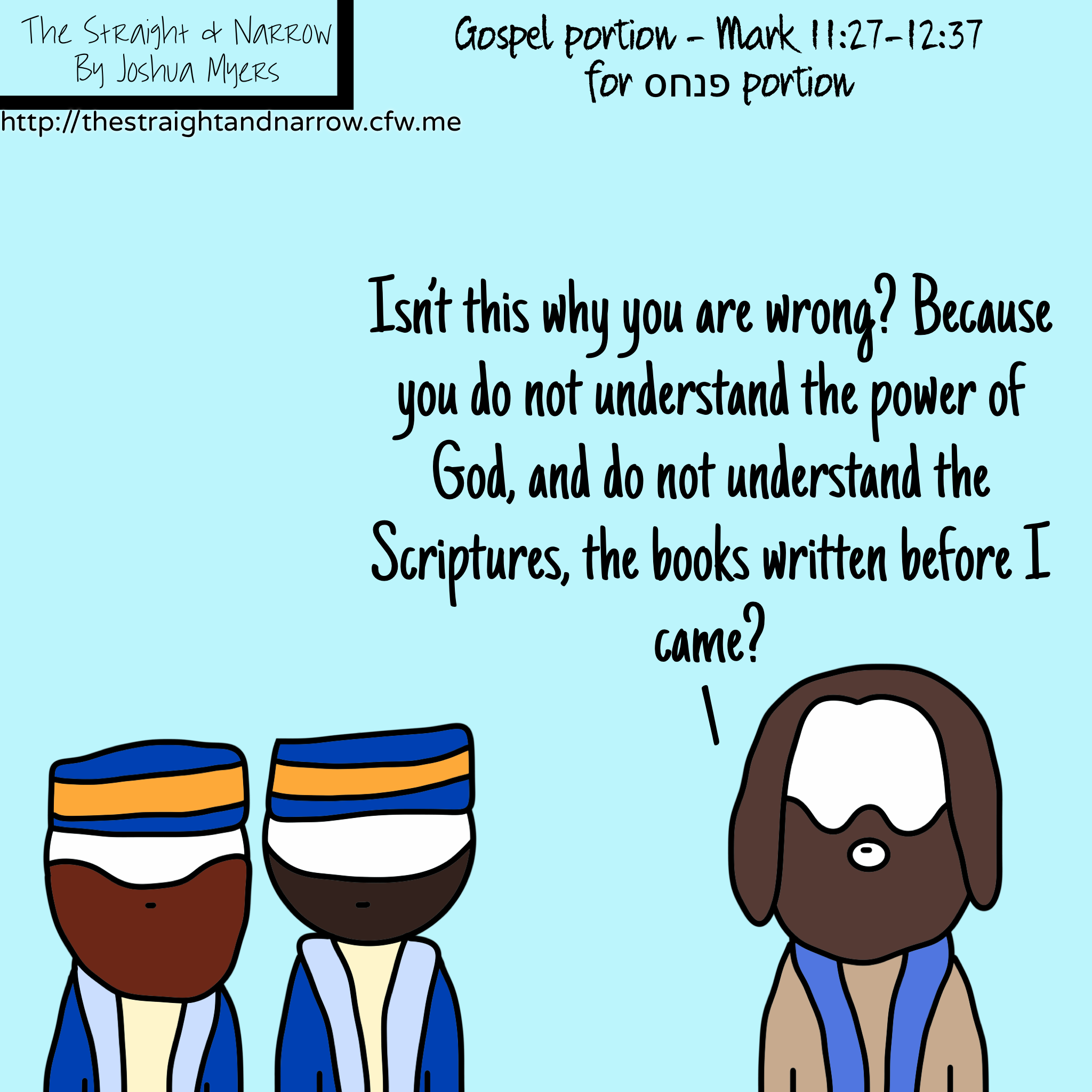 Gospel Portion – Mark 11:27-12:37