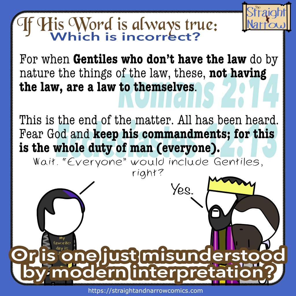 If His Word is true: Gentiles & the Law