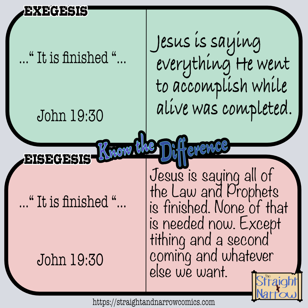 Know the Difference: It is finished